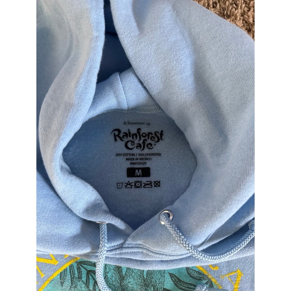 Rainforest Cafe Women's Light Blue "Protect the Wildlife" Hoodie Size Medium - Picture 4 of 10